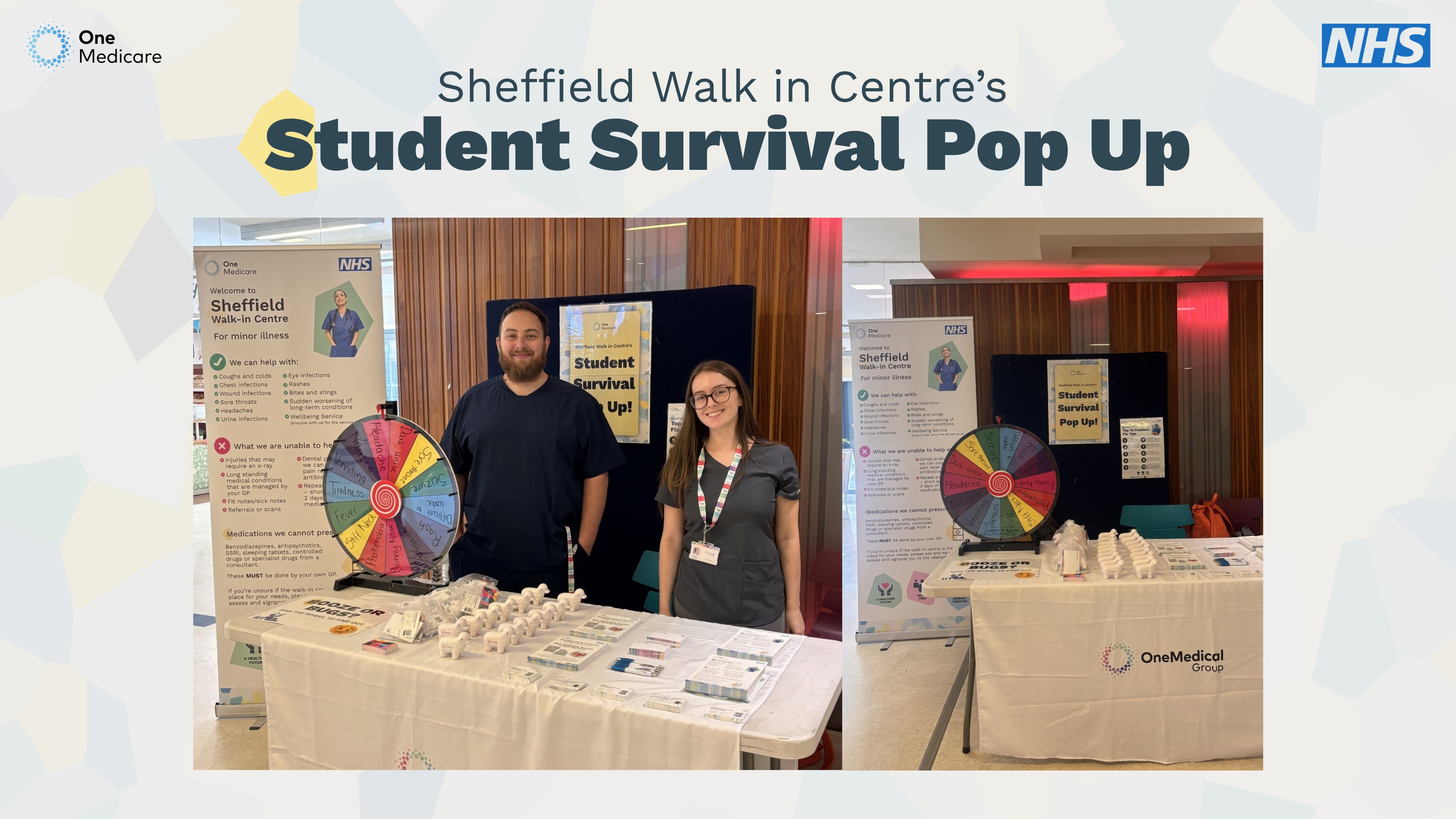 Sheffield Walk in Centre’s Studnet Survival Pop Up